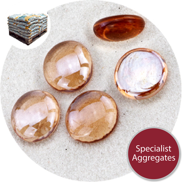 Glass Nuggets - Lustered Apricot Pink